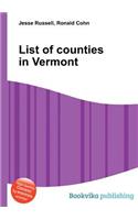 List of Counties in Vermont: (English)