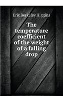 The Temperature Coefficient of the Weight of a Falling Drop