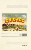 Vintage Lined Notebook Greetings from Chicago, Illinois