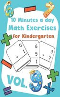 10 Minutes a day Math Excercise for Kindergarten Vol.9