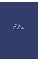 Elias: notebook with the name on the cover, elegant, discreet, official notebook for notes, dot grid notebook,