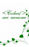 Coders are awsome: A handy password keeper valentine gift for your professional programmer lovers friends families girlfriends boyfriends and besties - Helps to organi