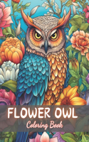 Flower Owl Coloring Book for Adult