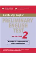 Cambridge Preliminary English Test 2 Teacher's Book