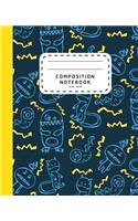 Composition Notebook: Cute Monsters - Wide Ruled Composition Notebook - Preschool Notebook