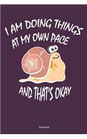 I Am Doing Thing At My Own Pace And That´s Okay Notebook