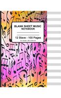 Blank Sheet Music Notebook