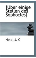 [Uber Einige Stellen Des Sophocles]