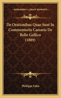 de Orationibus Quae Sunt in Commentariis Caesaris de Bello Gallico (1889)