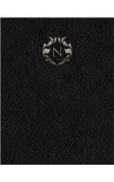Monogram "N" Sketchbook: (14 Monogram Black 150 Sketch)