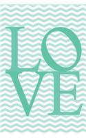 Modern Journal - Chevron LOVE (Green)