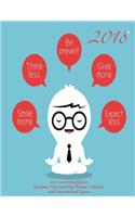 2017-2018 Mindfulness Academic Year Monthly Planner Calendar