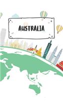 Australia: Ruled Travel Diary Notebook or Journey Journal - Lined Trip Pocketbook for Men and Women with Lines