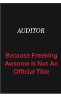 Auditor because freeking awsome is not an official title