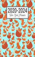 2020-2024 Five-Year Planner: Red Fox Pattern 60 Month Agenda