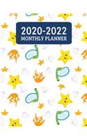 2020-2022 Monthly Planner: 3 Year Planner - 36 Month Calendar Planner Diary for Next Three Years With Notes - Ocean Starfish Snorkeling (8.5"x11")