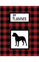 2020 Planner: Pit Bull Red and Black Buffalo Plaid Dated Daily, Weekly, Monthly Planner With Calendar, Goals, To-Do, Gratitude, Habit and Mood Trackers, Affirmati