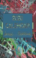 Artsy AbstractOneNine . 2020 Calendar . Sketchbook . Lined Journal -- 8"x10" 100-pages
