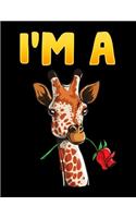 I'm A: I'm A Giraffe Blank Sketchbook to Draw and Paint (110 Empty Pages, 8.5" x 11")