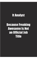 It Analyst Because Freaking Awesome Is Not an Official Job Title.: Lined notebook