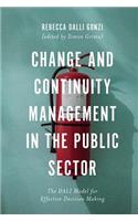 Change and Continuity Management in the Public Sector
