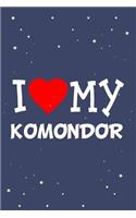 I Love My Komondor Dog Breed Journal Notebook: Blank Lined Ruled for Writing 6x9 110 Pages