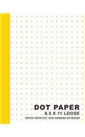 Dot Paper 8.5 X 11 Loose: Graph Paper Dot Grid Drawing Notebook-Yellow