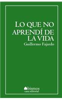Lo que no aprendí de la vida