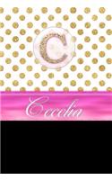 Cecelia: Personalized Lined Journal Diary Notebook 150 Pages, 6" X 9" (15.24 X 22.86 CM), Durable Soft Cover