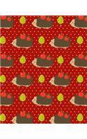 Bullet Journal Notebook Cute Hedgehogs with Apples Pattern 4: 172 Numbered Pages with 160 Graph Style Grid Pages, 6 Index Pages and 2 Key Pages in Large 8 X 10 Size for Journaling, Writing, Planning or Doodling