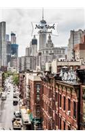 New York Sketchbook: Skyline manhattan 1, 7" x 10", 120 Pages: Drawing, Doodling or Sketching Books(3 7 X 10 Blank New York Sketchbooks for Drawing)