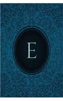 Monogram E Journal: Blank Notebook Diary Log