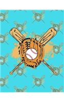 Baseball Time Notebook: Journal for Teachers, Students, Offices - 200 Blank Pages (7.44" X 9.69")