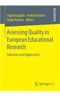 Assessing Quality in European Educational Research