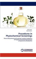 Procedures in Phytochemical Screenings