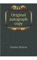 Original autograph copy