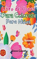 Libro de flores para colorear para niños