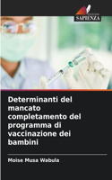 Determinanti del mancato completamento del programma di vaccinazione dei bambini