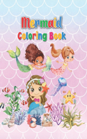 Little mermaid coloring book for kids 4 -12