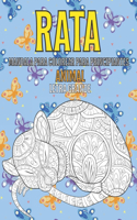 Mandala para colorear para principiantes - Letra grande - Animal - Rata
