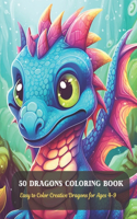 50 Dragons Coloring Book