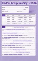 Hodder Group Reading Tests (HGRT) II: Test 3, Form A