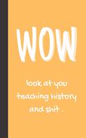 WOW - Look At You Teaching History And Shit.: Funny Novelty Gift For History Teachers & History Professors