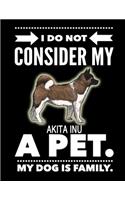 I Do Not Consider My Akita Inu A Pet.