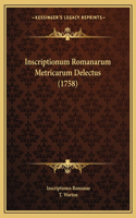 Inscriptionum Romanarum Metricarum Delectus (1758)