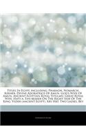 Articles on Titles in Egypt, Including