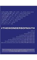 The Wonders of Math Graph Paper Notebook 1/2 inch squares 120 pages