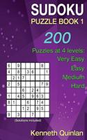 SUDOKU Puzzle Book 1: 200 Puzzles at 4 levels: Very Easy, Easy, Medium and Hard