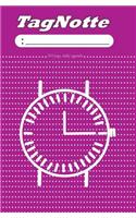 Tagnotte, daily agenda, 240 page, date, time, dotted line