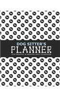 Dog Sitter's Planner: Large Monthly and Undated Daily Organizer Gift For Dog Sitters -Dalmatian and Bones